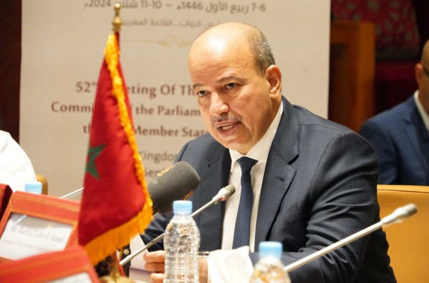 القضية الفلسطينية كانت وستبقى عنوانا بارزا في العمل السياسي والدبلوماسي والإنساني الذي يقوم به المغرب بقيادة جلالة الملك (السيد ميارة)